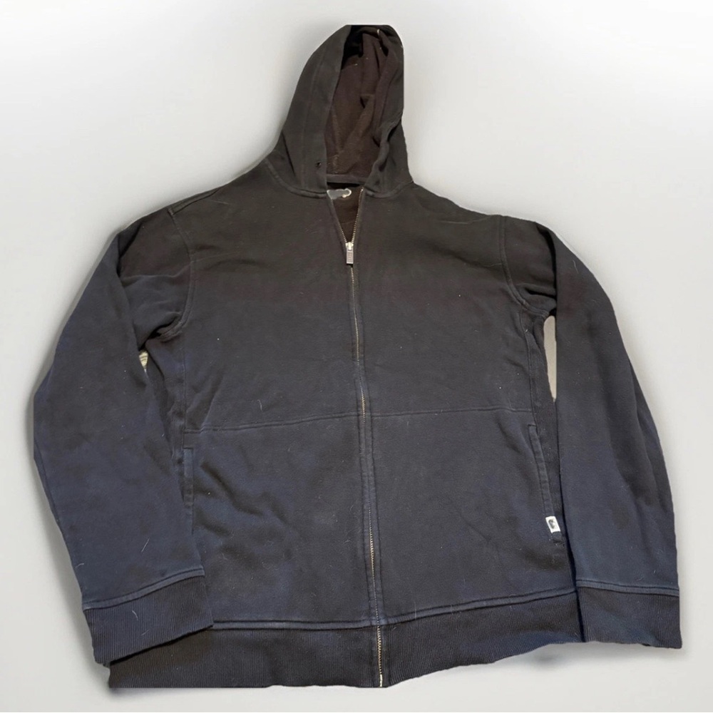 UGG Australia Woman’s Black Hoodie Full Zip Size Small MISSING HOOD STRING